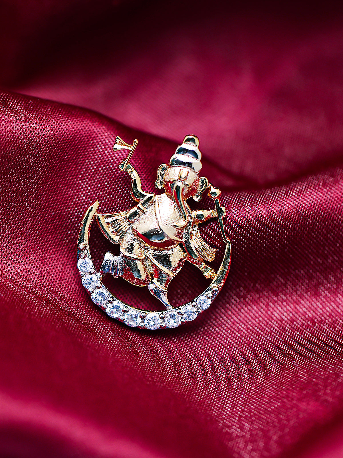 Sukkhi Incredible Gold And Rhodium Plated Cz God Pendant 103GP290