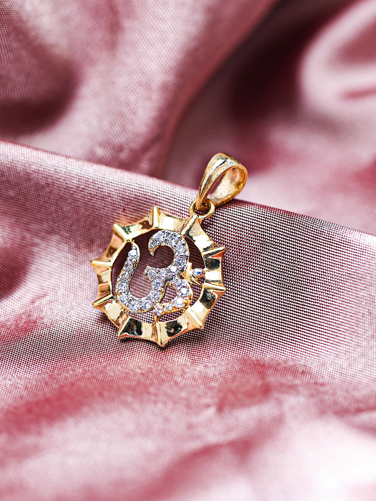 Sukkhi Modish Gold And Rhodium Plated Cz God Pendant 112GP460
