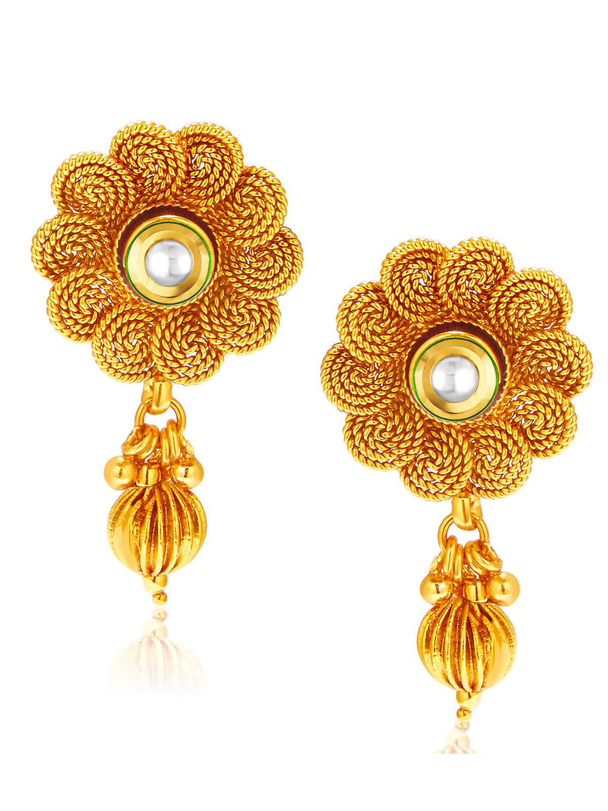 Sukkhi Floral Gold Plated Kundan Choker Necklace Set For Women 2550NGLDPP1800