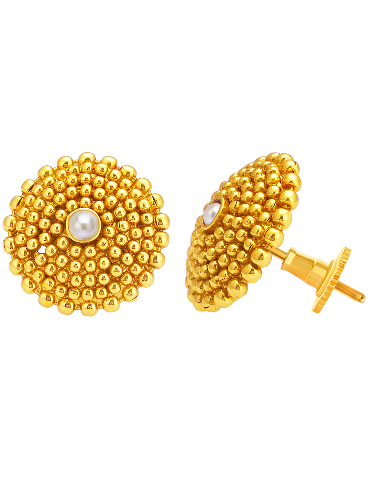 Sukkhi Ethnic Gold Plated Set of 2 Pair Temple Stud Earring Combo For Women 318CB850