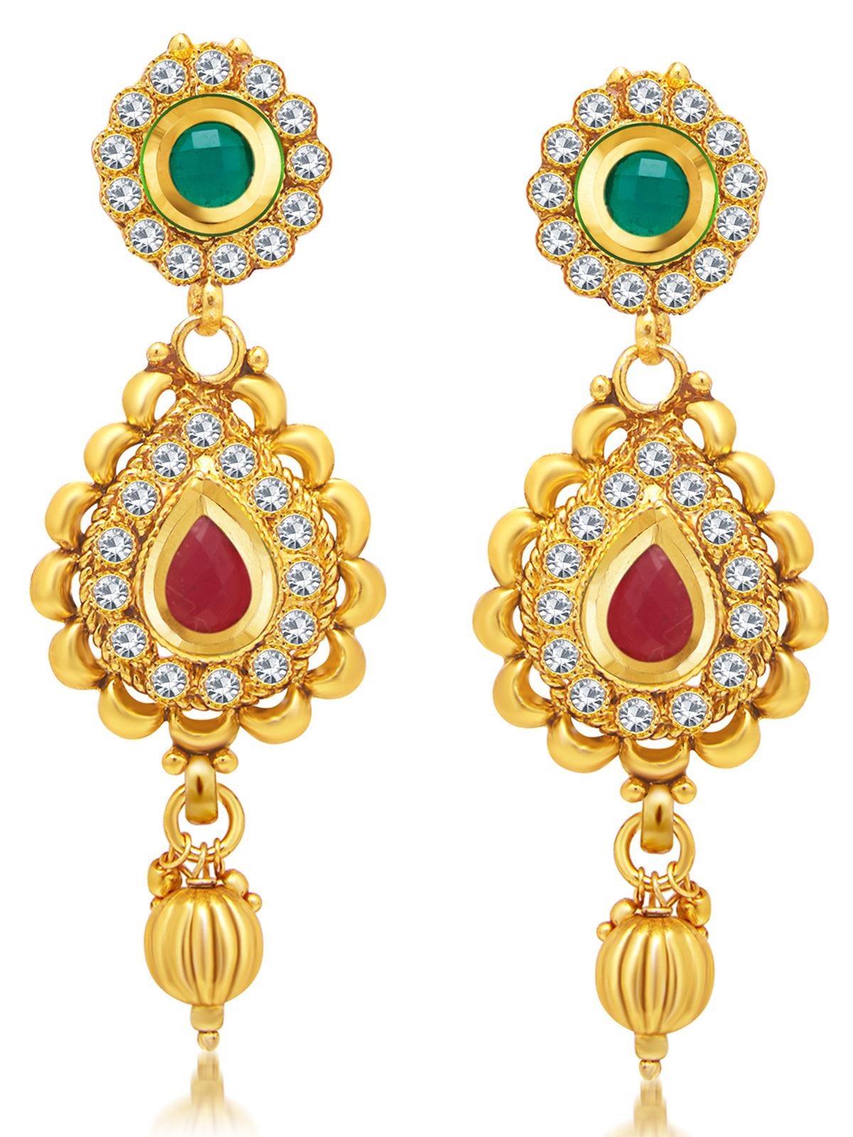 Sukkhi Gorgeous Gold Plated Austrian Diamond Choker Necklace Set For Women 3270NGLDPJ1400