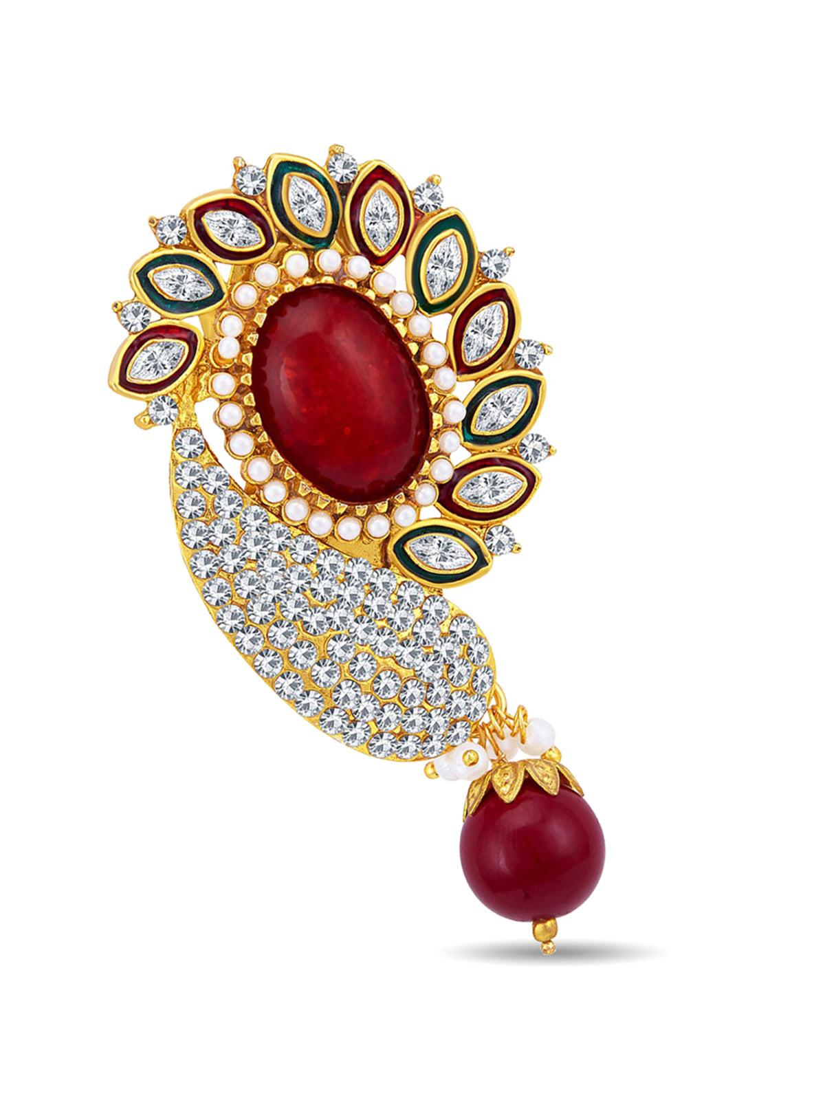 Sukkhi Glamorous Gold Plated Austrian Diamond Brooch For Women 56004BRADM200