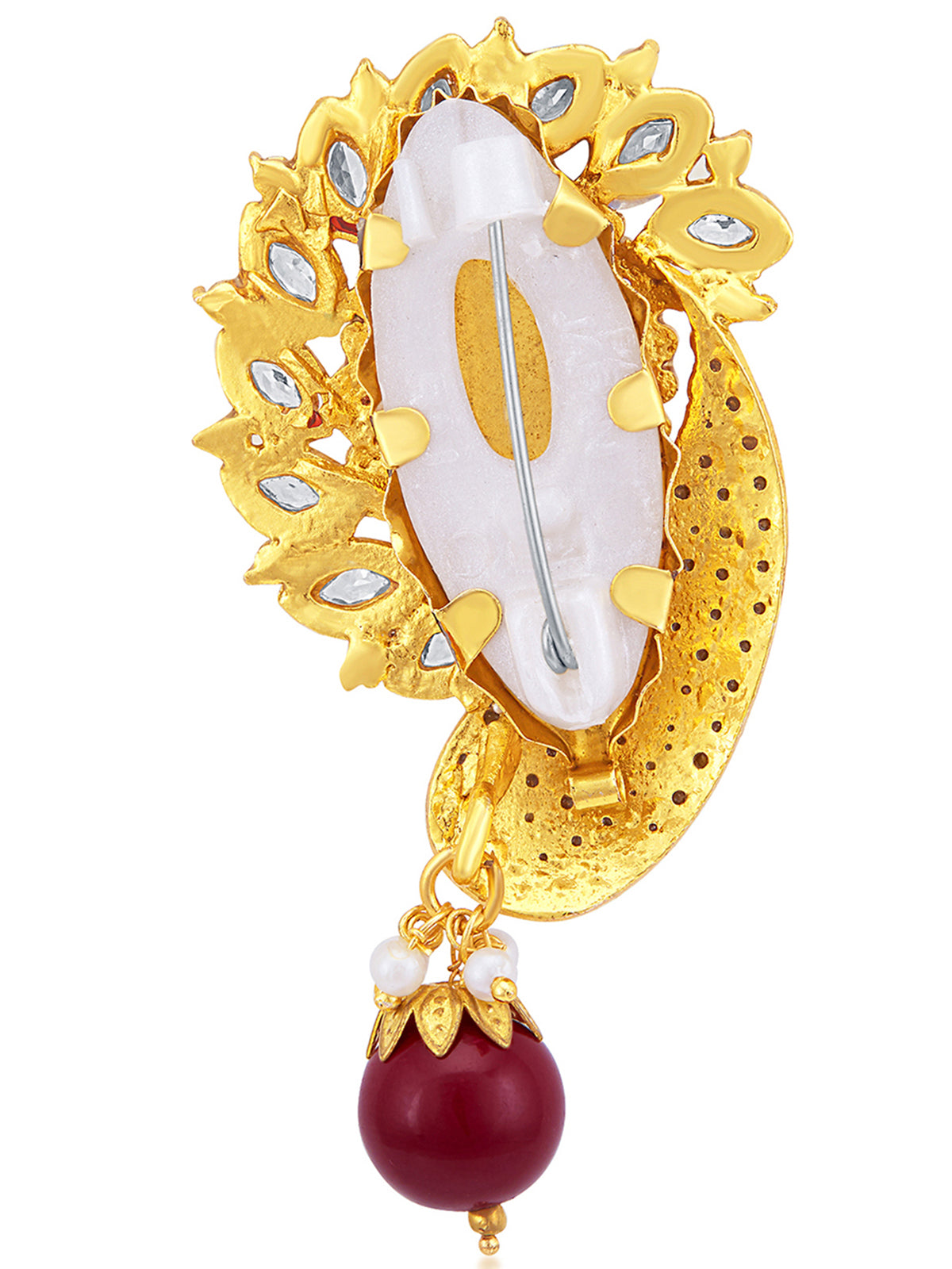 Sukkhi Glamorous Gold Plated Austrian Diamond Brooch For Women 56004BRADM200