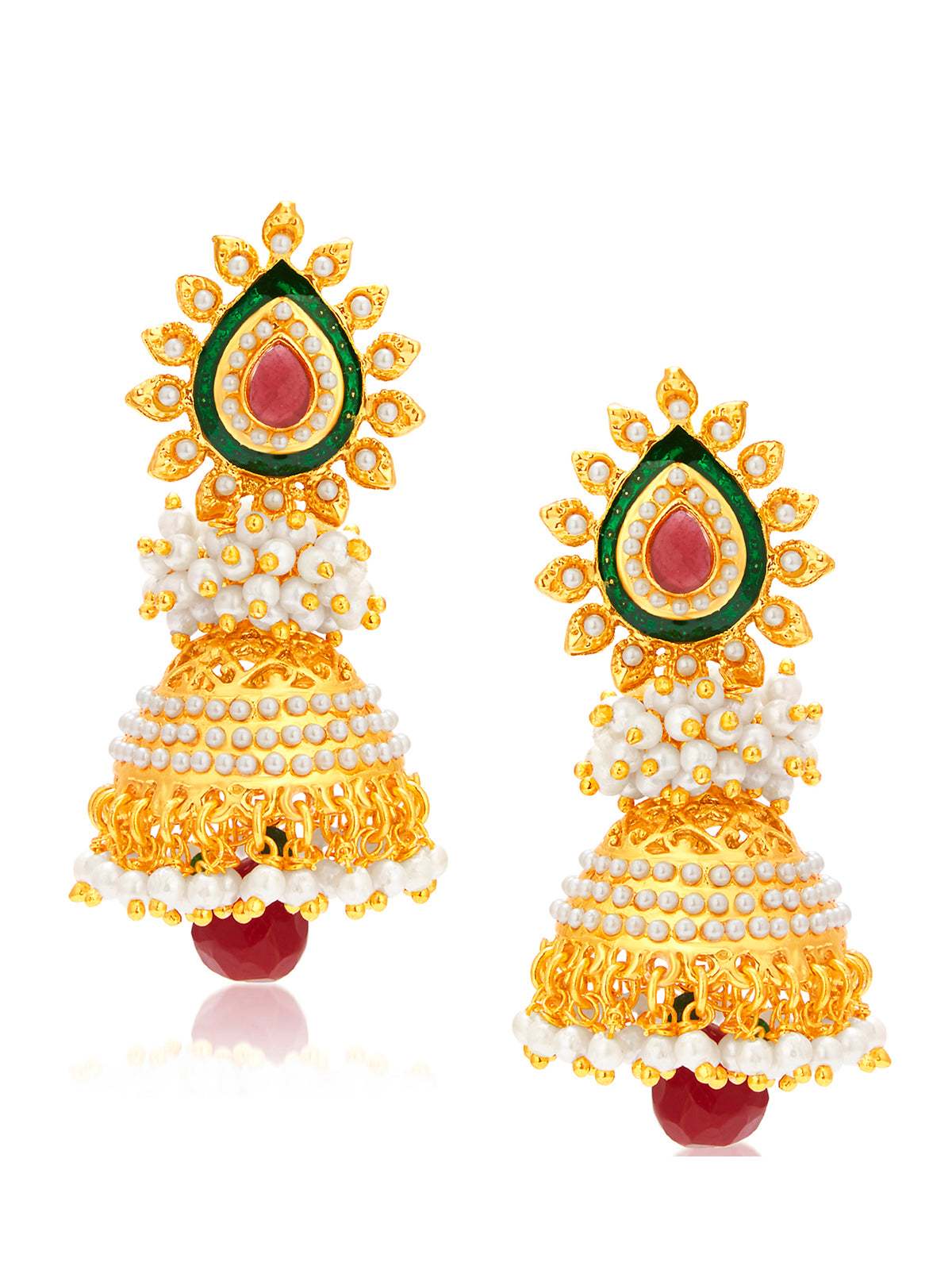 Sukkhi Fabulous Gold Plated Pearl Jhumki Earring For Women 6344EGLDPP850