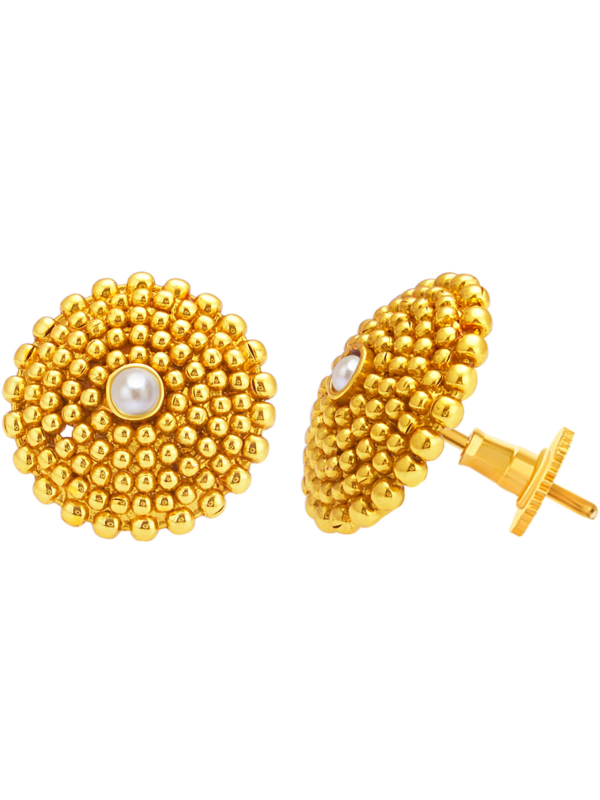 Sukkhi Dazzling Gold Plated Pearl Stud Earring For Women 6615EGLDPP350