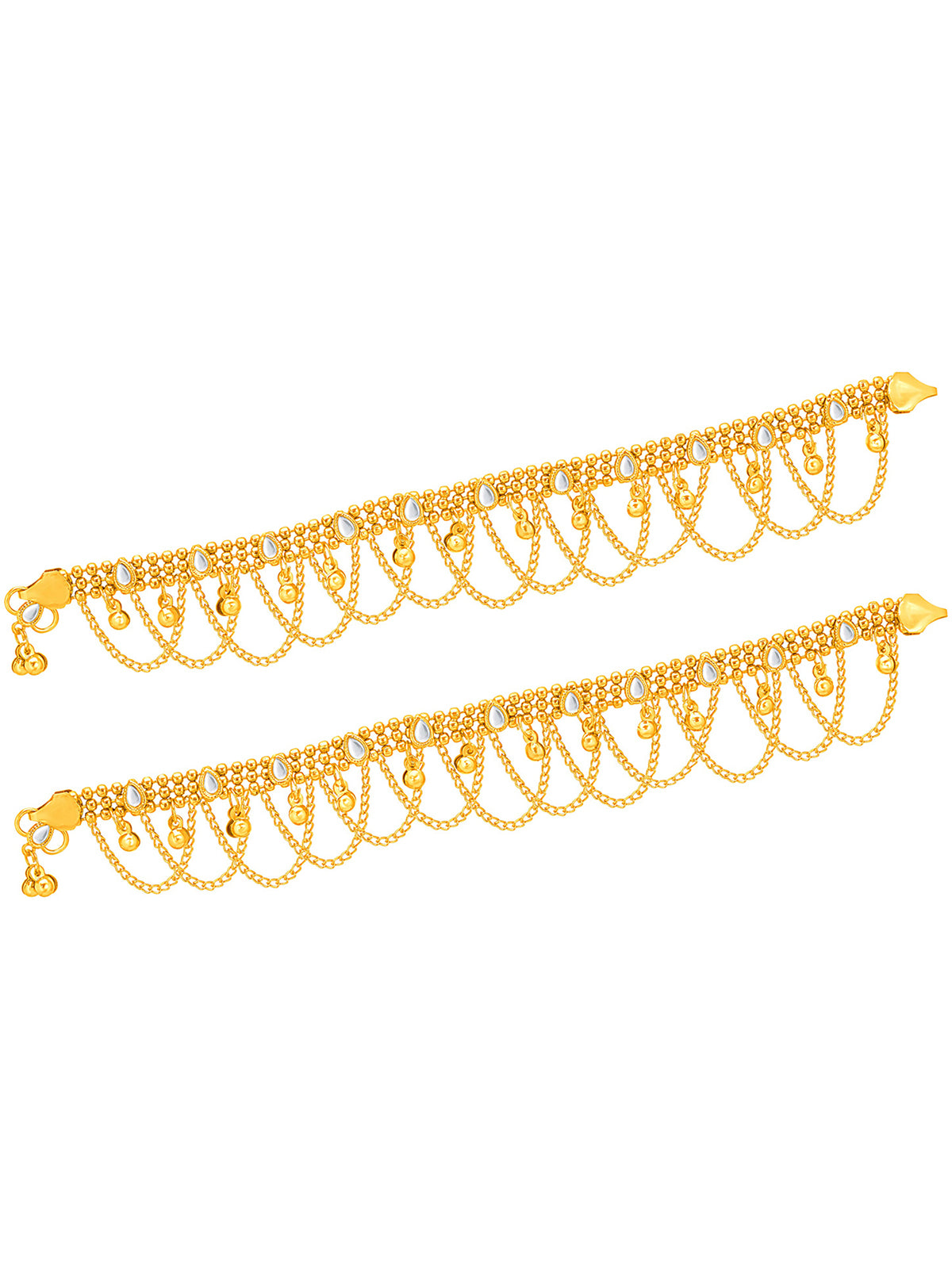 Sukkhi Intricately Gold Plated Anklet For Women A103220