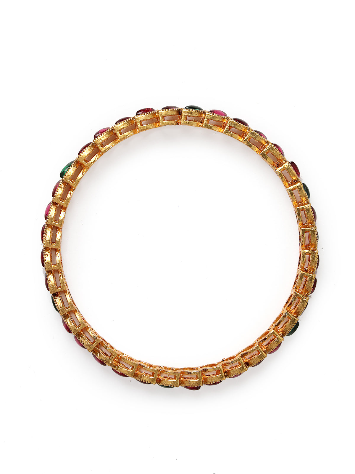 Sukkhi Attractive Gold Plated Red And Green Bracelet Bangle Jewellery Set for Women & Girls | Set of 4 Latest Design | Birthday Anniversary Gift for Women|B105866