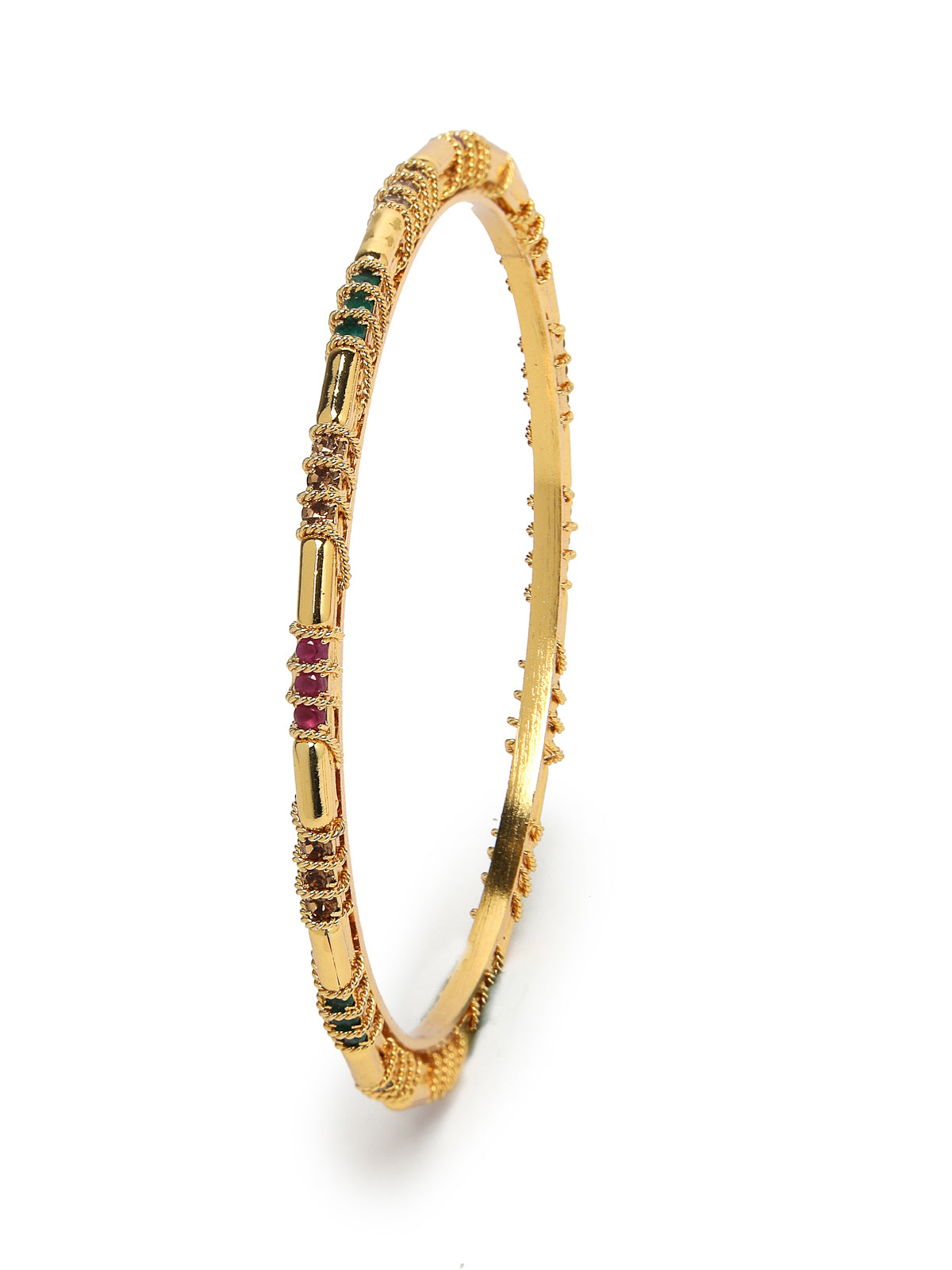 Sukkhi Latest Traditional Style Gold Plated Red And Green Thin Bracelet Bangle Set Jewellery for Women & Girls | Set of 4 Latest Design | Birthday Anniversary Gift for Women|B105870
