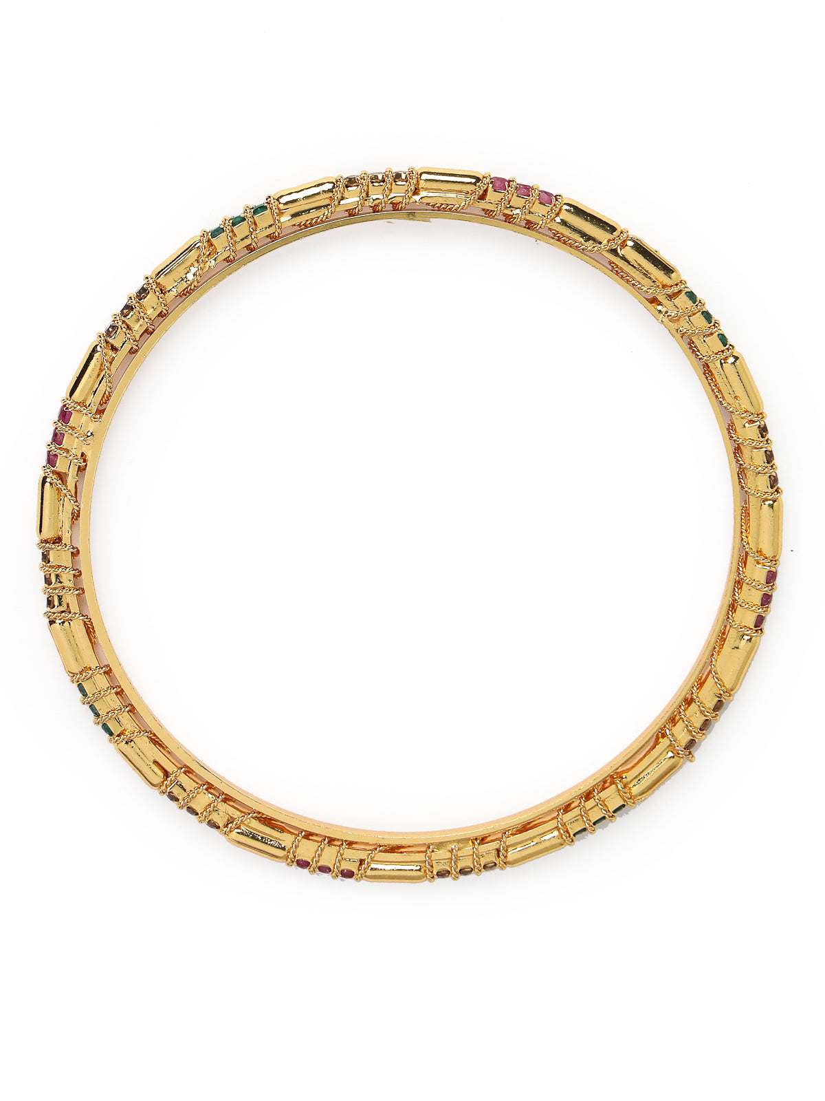 Sukkhi Latest Traditional Style Gold Plated Red And Green Thin Bracelet Bangle Set Jewellery for Women & Girls | Set of 4 Latest Design | Birthday Anniversary Gift for Women|B105870