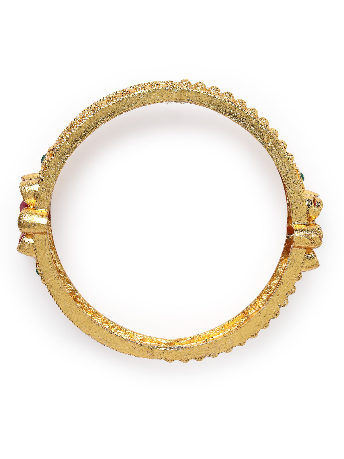 Sukkhi Indian Traditional Floral Gold Plated Red And Green Bracelet Bangle Set Jewellery for Women & Girls | Set of 6 Latest Design | Birthday Anniversary Gift for Women|B105887