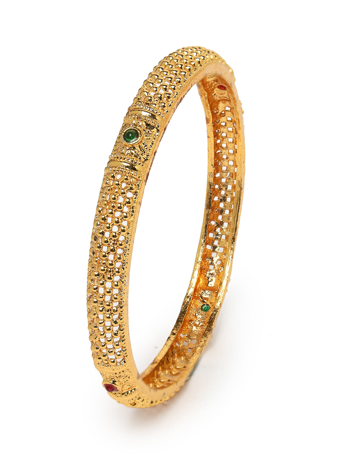 Sukkhi Indian Bridal Stylish Gold Plated Red And Green Bracelet Bangle Set Jewellery for Women & Girls | Set of 6 Latest Design | Birthday Anniversary Gift for Women|B105889