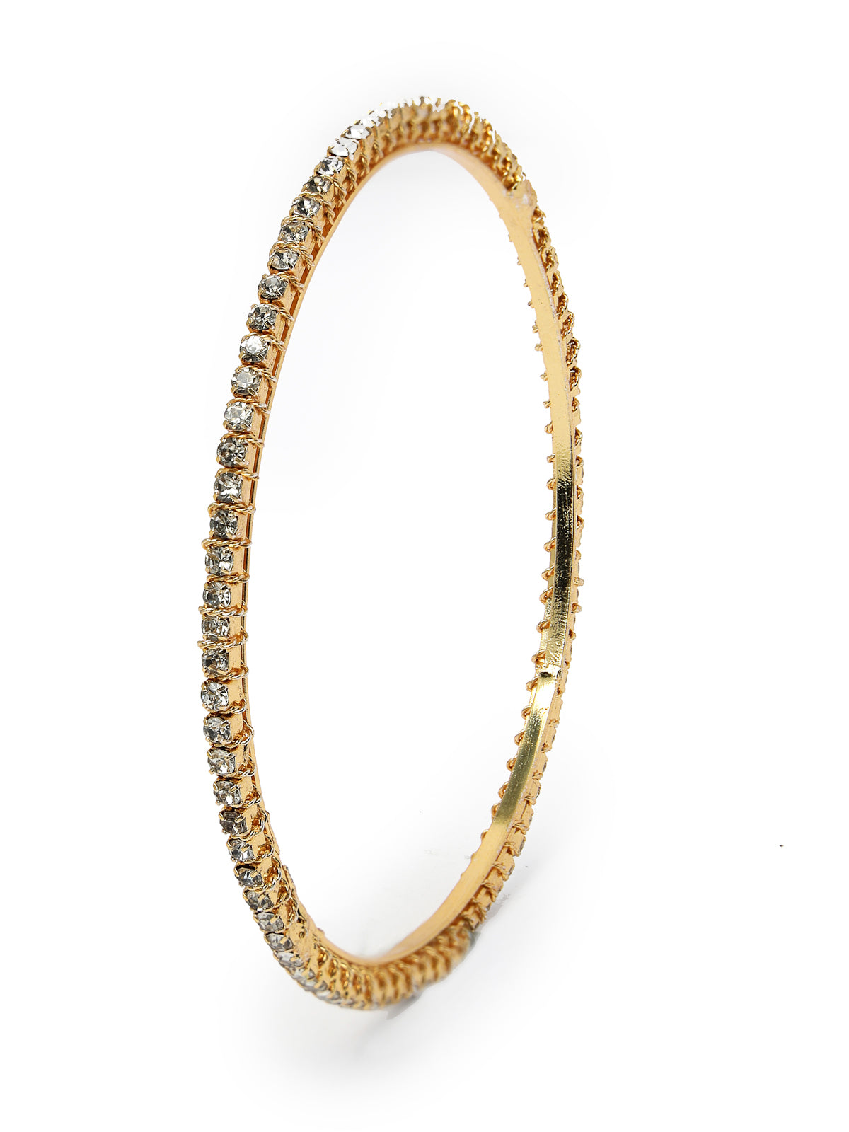 Sukkhi Stylish Looking Gold Plated Multicolor White AD Stones Thin Bracelet Bangle Set Jewellery for Women & Girls|Set of 6 Latest Design|Birthday Anniversary Gift for Women|B105915