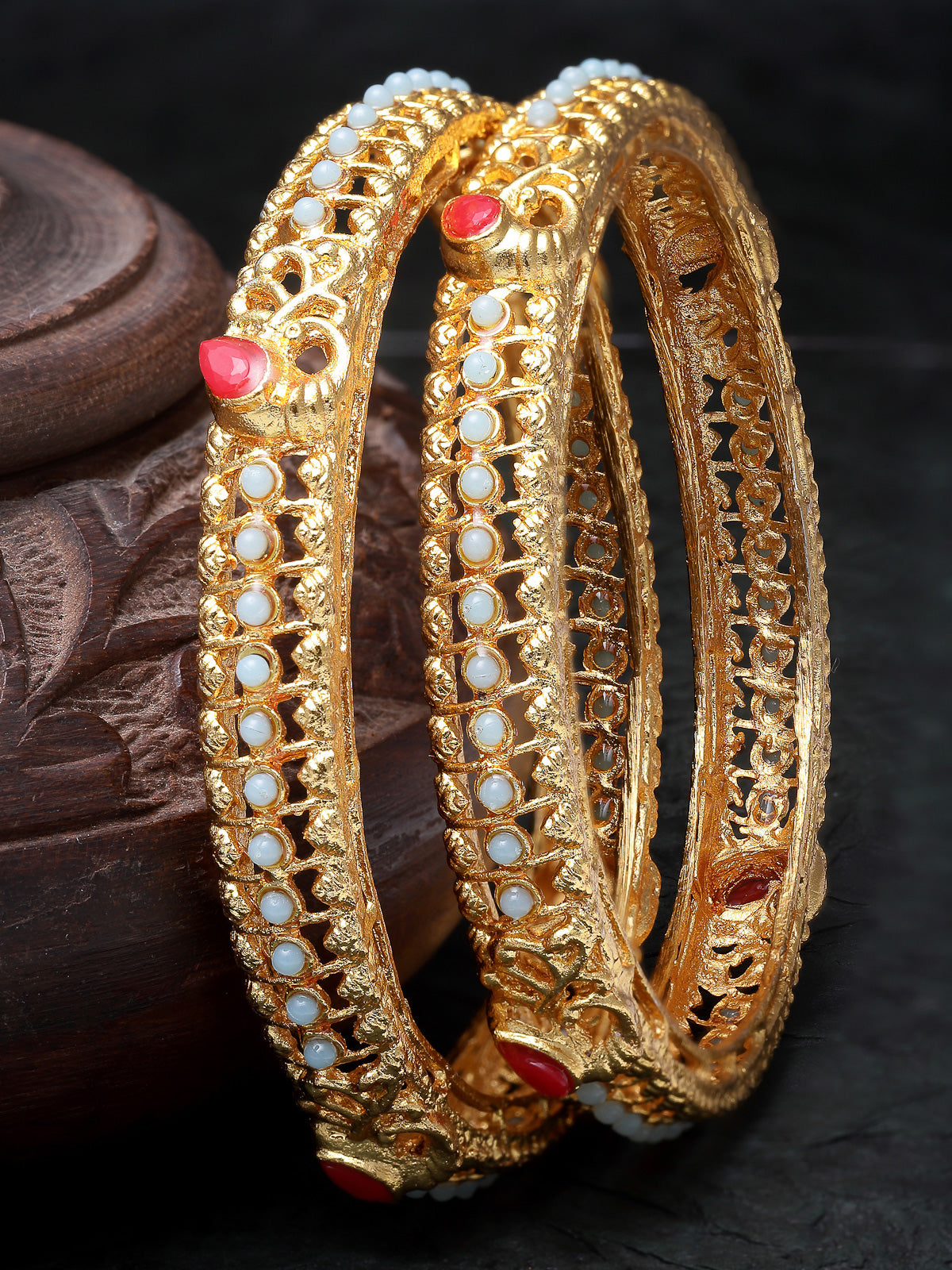 Sukkhi Indian Traditional Gold Plated Multicolor Bracelet Bangle Set Jewellery for Women & Girls|Set of 2 Latest Design|Birthday Anniversary Gift for Women|B105923