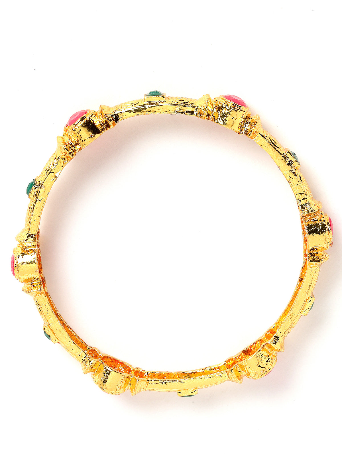 Sukkhi Classic-Inspired Gold Plated Red And Green Bracelet Bangle Set Jewellery for Women & Girls|Set of 4 Latest Design|Birthday Anniversary Gift for Women|B105964