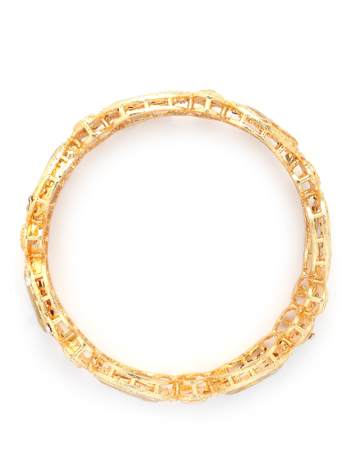 Sukkhi High-Class Stylish Fashion Design Gold Plated Kundan Studded Kada Bangle Jewellery For Women & Girls|Set of 2|Parineeti Chopra Inspired| B107292