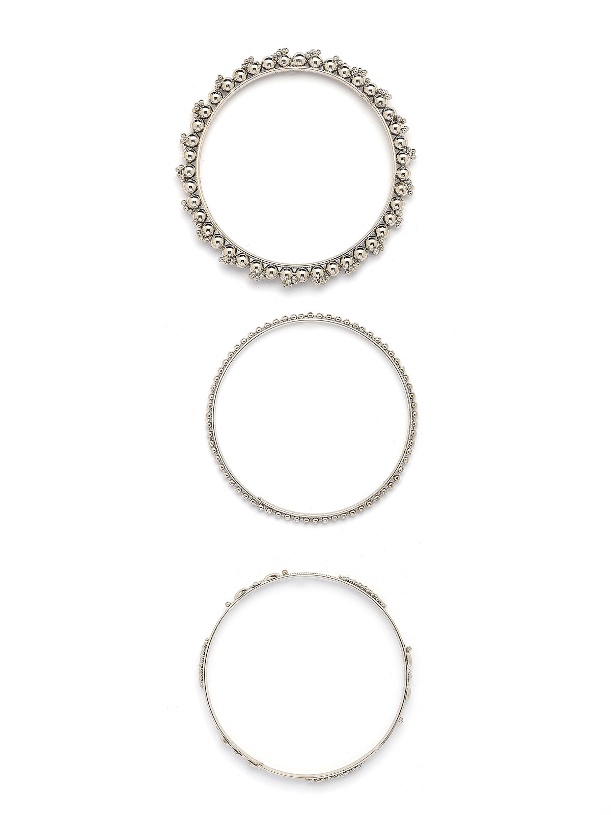 Sukkhi Impressive Oxidised Silver Plated Celebrity Inspired Bangle Jewellery For Women & Girls|Set of 40|B107295