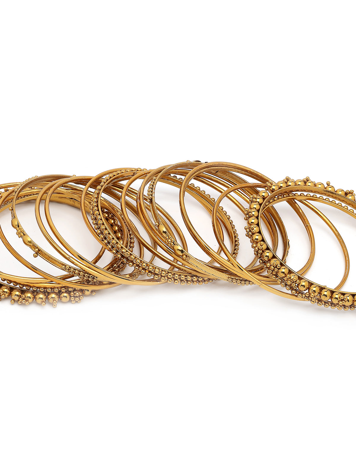 Sukkhi Impressive Traditional Oxidised Gold Plated Celebrity Inspired Bangle Jewellery For Women & Girls|Set of 40|B107297