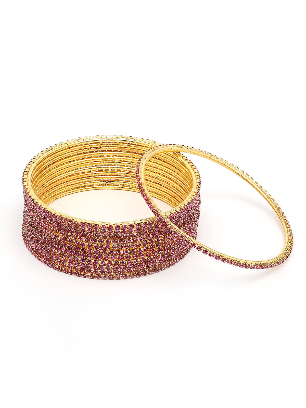 Sukkhi Traditional Stylish Gold Plated Stone Studded Set of 12 Bangle Jewellery For Women & Girls|B107300