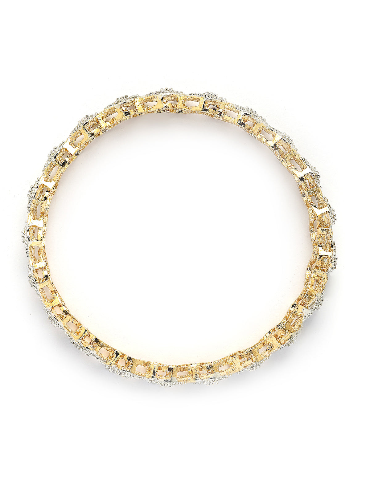 Sukkhi Charming Western Style Gold Plated with American Diamond Studded Bangle Jewellery For Women & Girls|Set of 2|B107303