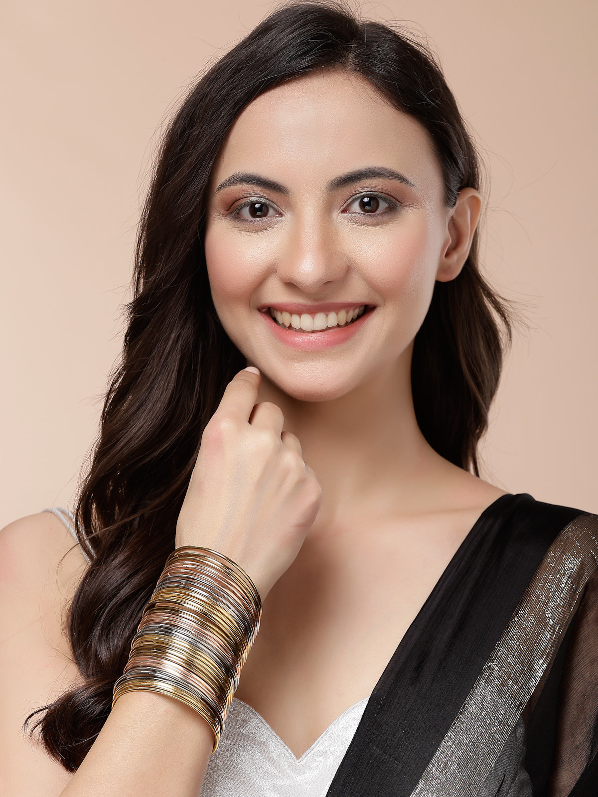 Scintillare By Sukkhi Decent Stylish Antique Look Oxidised Bangle Set for Women & Girls|36 Bangles|B107490