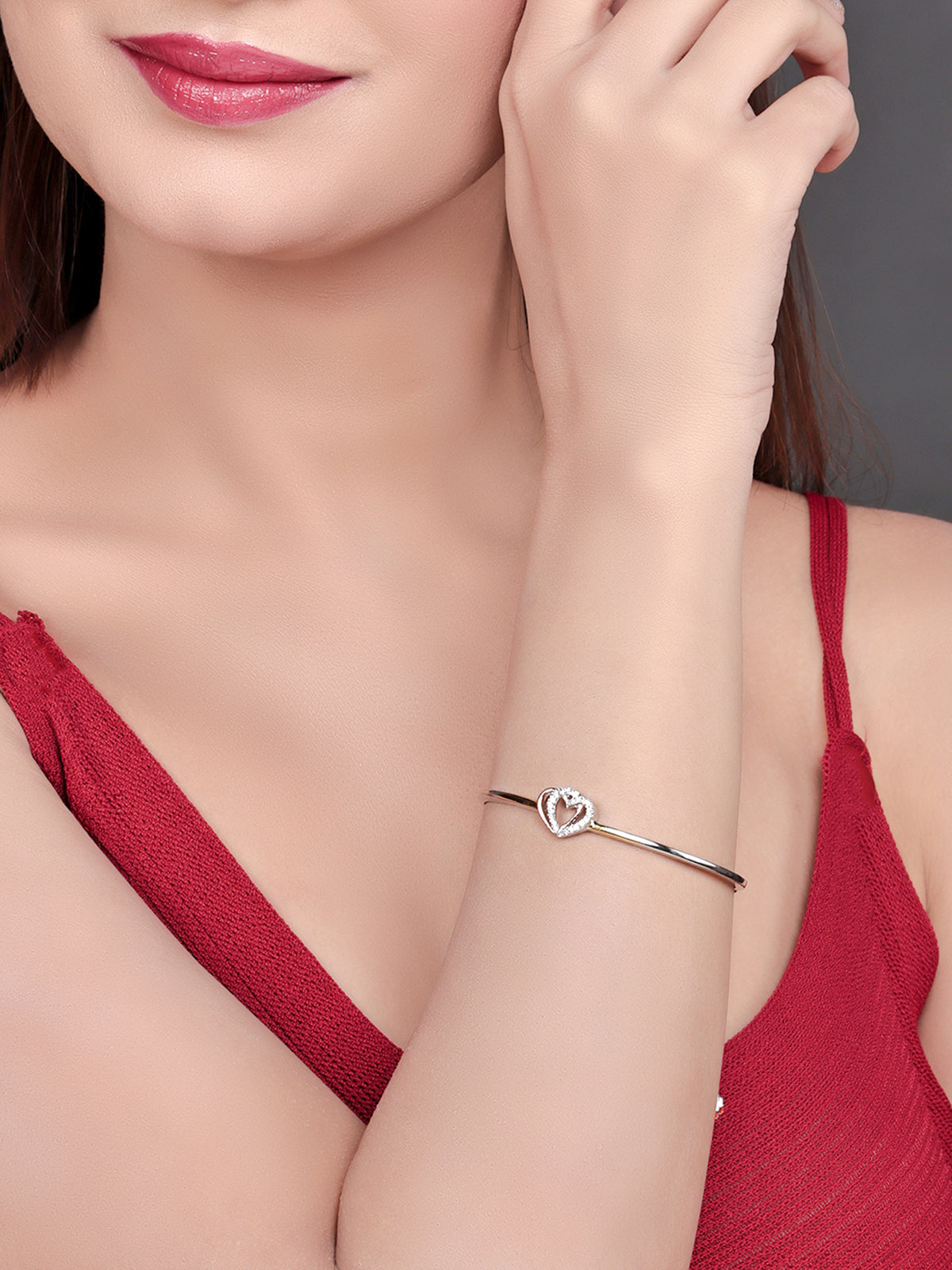 Pissara by Sukkhi Traditional 925 Sterling Silver Cubic Zirconia Bracelets For Women And Girls|with Authenticity Certificate, 925 Stamp & 6 Months Warranty BC104578