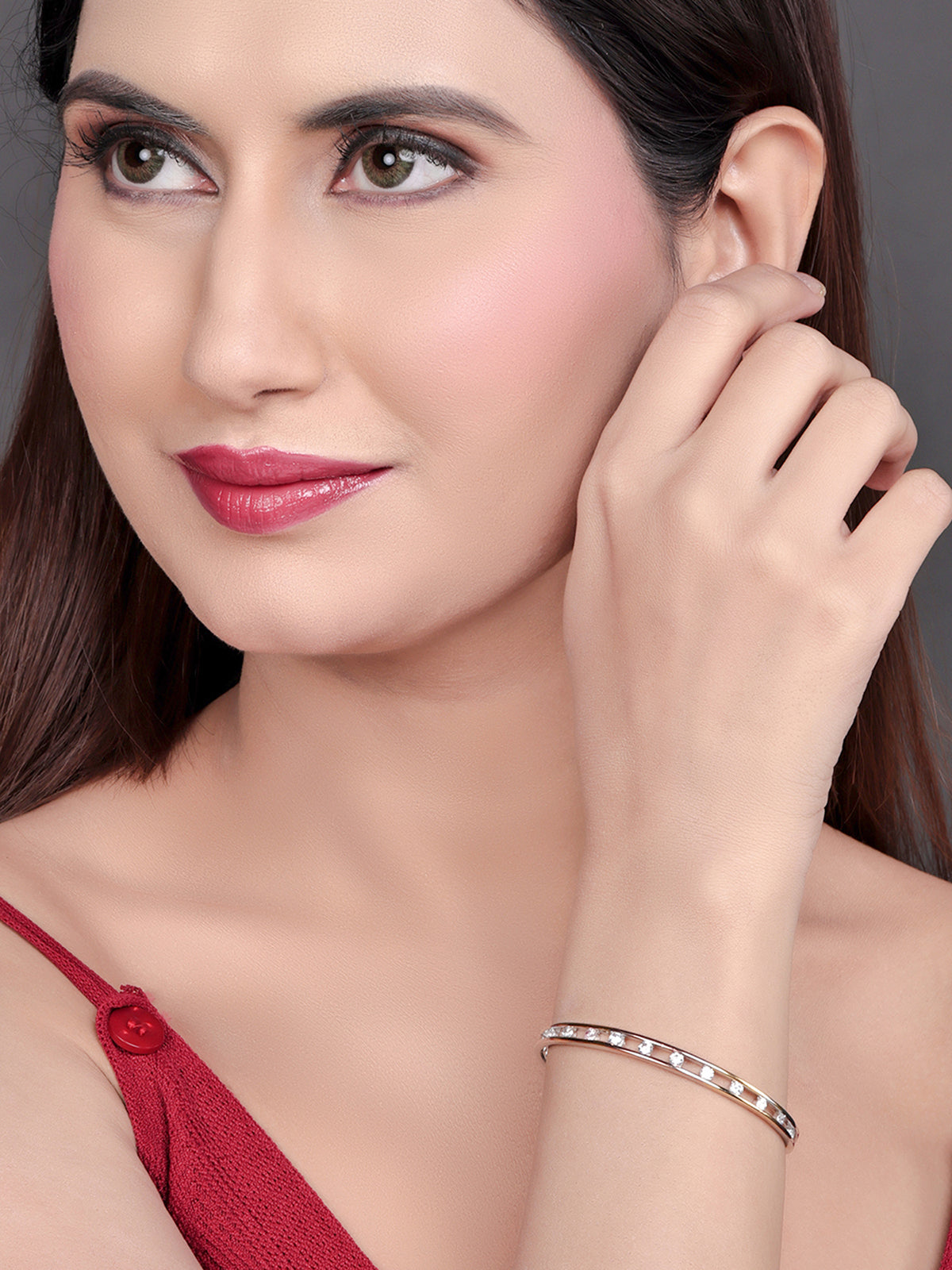 Pissara by Sukkhi Classy 925 Sterling Silver Cubic Zirconia Bracelets For Women And Girls|with Authenticity Certificate, 925 Stamp & 6 Months Warranty BC104579