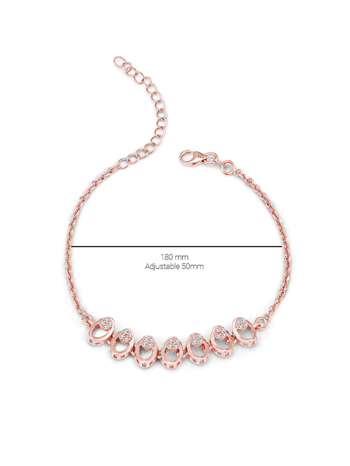 Pissara by Sukkhi Incrediable 925 Sterling Silver Cubic Zirconia Bracelets For Women And Girls|with Authenticity Certificate, 925 Stamp & 6 Months Warranty BC104585