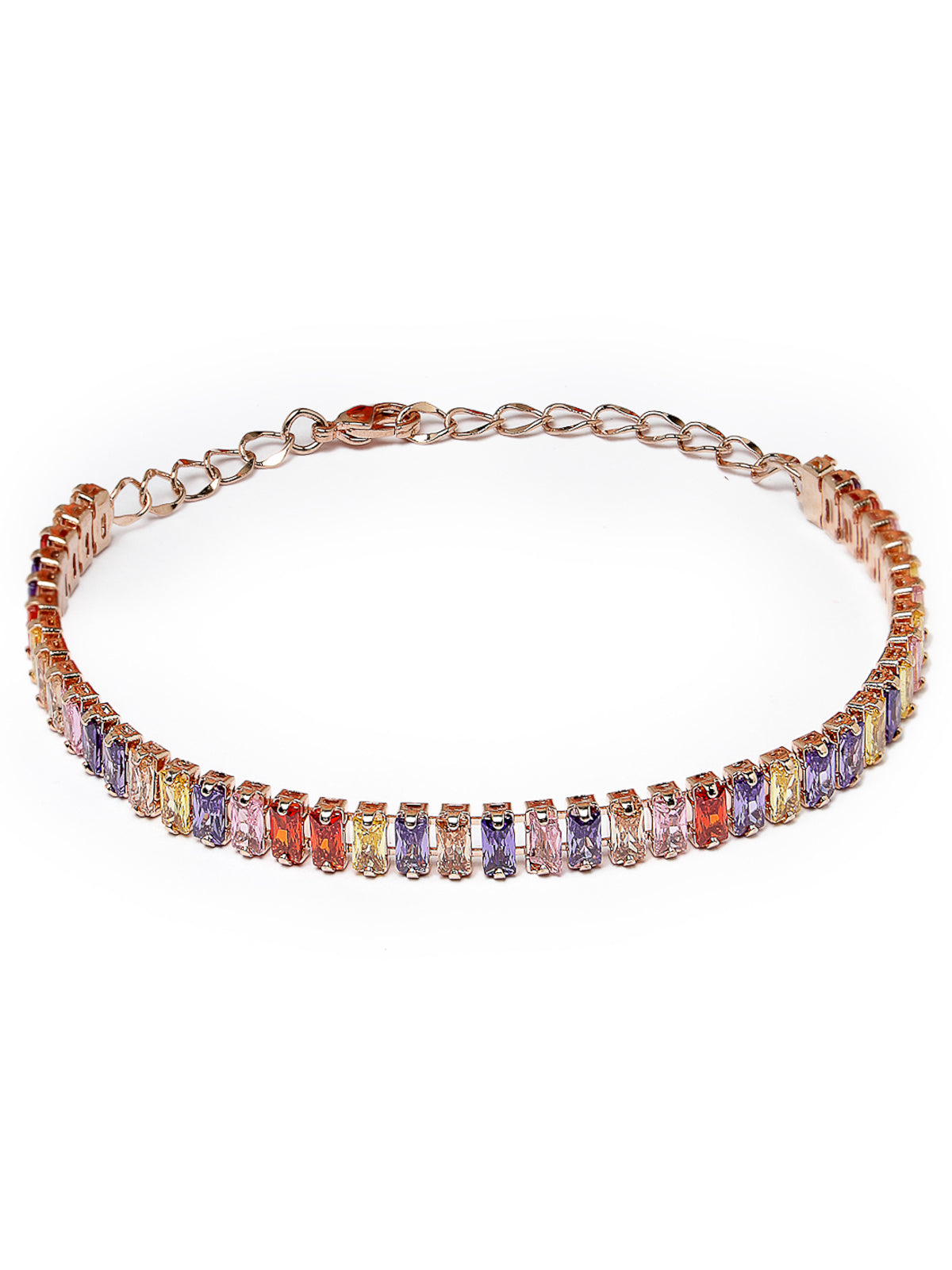 Sukkhi Eye-Catchy Multi Baguette Stone Studded Adjustable Bracelet for Women BC104762