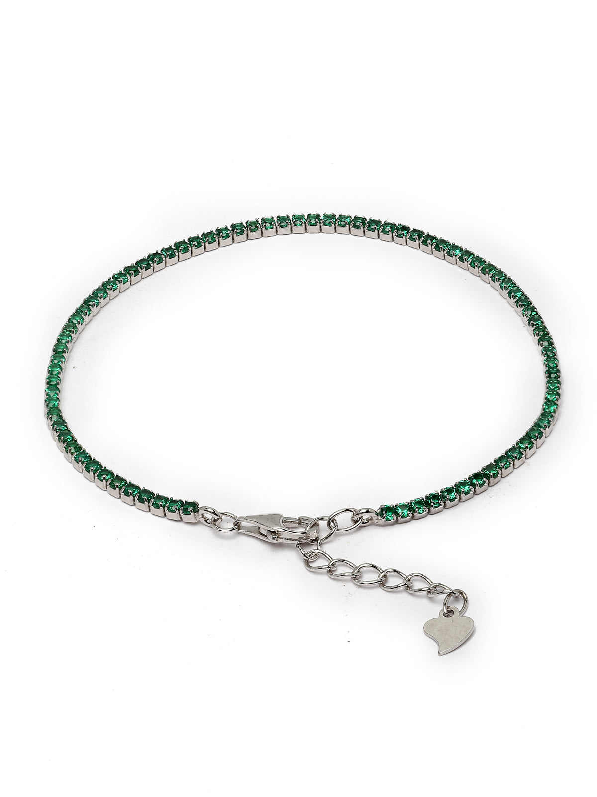 Pissara by Sukkhi Stylish 925 Sterling Silver Square Shaped Cubic Zirconia Tennis Bracelets For Women & Girls|with Authenticity Certificate, 925 Stamp & 6 Months Warranty BC105074