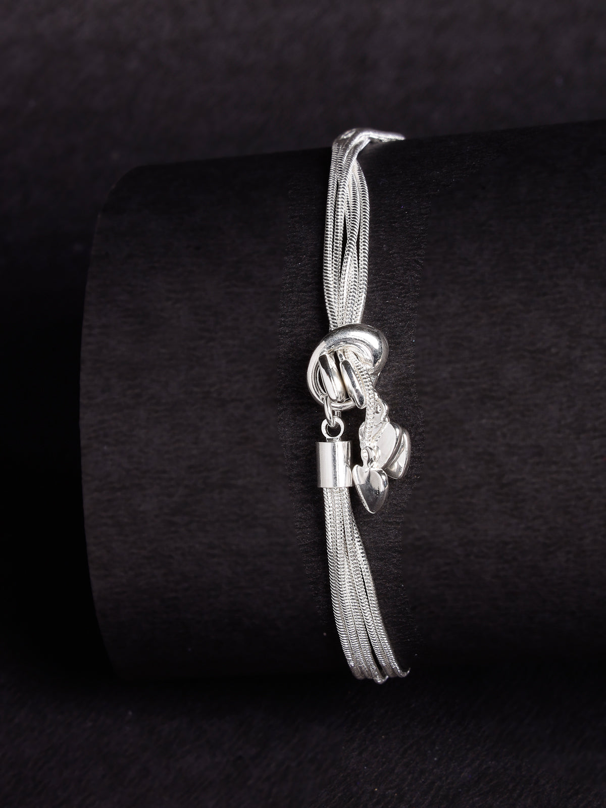 Scintillare by Sukkhi Charming Latest Stackable Design Rhodium Plated Love Inspired Adjustable Combo Bangle Bracelet for Women & Girls ( Set of 6)|Birthday Gift for Women|CBBC106528