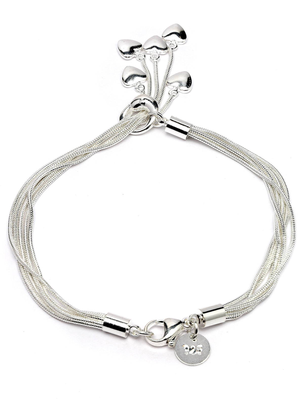 Scintillare by Sukkhi Universal Stylish Latest Stackable Design Gold Plated Link Adjustable Combo Bangle Bracelet for Women & Girls ( Set of 5)|Birthday Gift for Women|(Golden)|CBBC106532