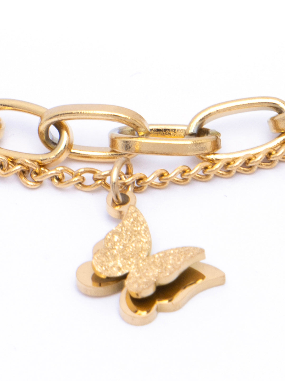 Scintillare By Sukkhi Lavish 18kGold Plated with Stainless Steel Butterfly Charm Adjustable Bracelet Jewellery for Women & Girl|Anti Tarnish Jewellery|Gifts for Wife Girlfriend Mother Sister|BC107025