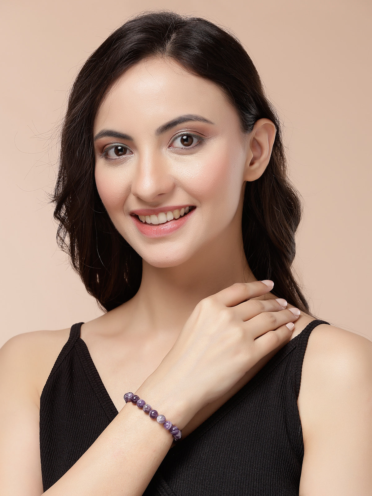 Scintillare By Sukkhi Natural Reiki Feng-Shui Healing Crystal Gem Stone Triple Protection Original Natural Stone Bracelet for Women Men & Unisex Adult|BC107119