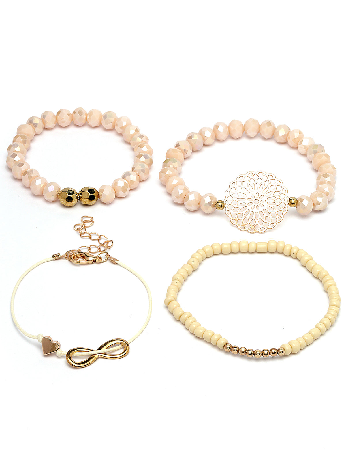 Scintillare by Sukkhi Attractive Latest Design Stackable Gold Plated With Blue Crystals Adjustable Bangle Bracelets for Women & Girls Set of 4|Birthday Gift for Women|One Size|CBBC106630