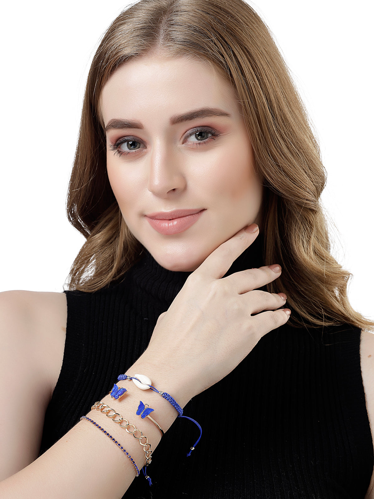 Scintillare by Sukkhi Attractive Stackable Light Weight Multi Design With Gold Plated Adjustable Geometry Shaped Combo Bangle Bracelet for Women & Girls |Set of 6| Birthday Gift for Women|CBBC106637