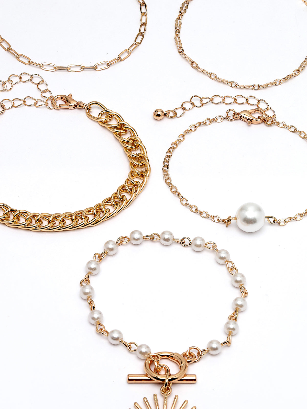 Scintillare by Sukkhi Attractive Stackable Light Weight Multi Design With Gold Plated Adjustable Geometry Shaped Combo Bangle Bracelet for Women & Girls |Set of 6| Birthday Gift for Women|CBBC106637