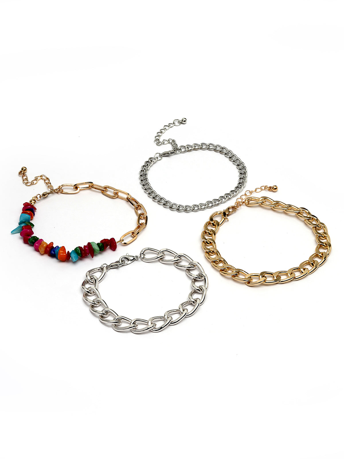 Scintillare by Sukkhi Lavish Fashionable Latest Stackable Design Gold Plated Adjustable Shell Charm Combo Bangle Bracelet for Women & Girls (Set of 3)|Birthday Gift for Women|(Golden)|CBBC106655
