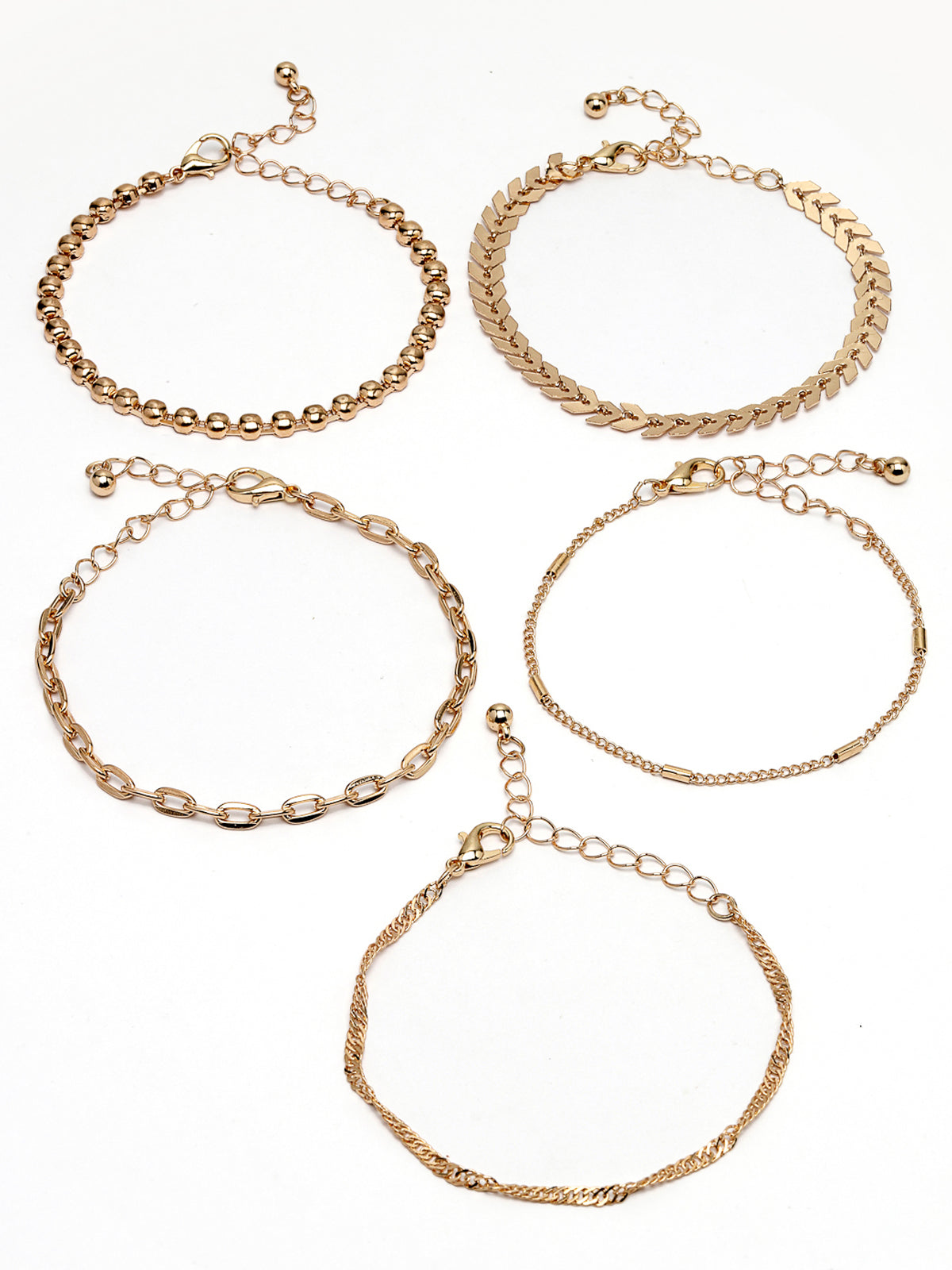 Scintillare by Sukkhi Trendy Latest Stackable Design Gold Plated Multilarer Adjustable Crystals Combo Bangle Bracelet for Women & Girls (Set of 4)|Birthday Gift for Women|(Golden)|CBBC106795