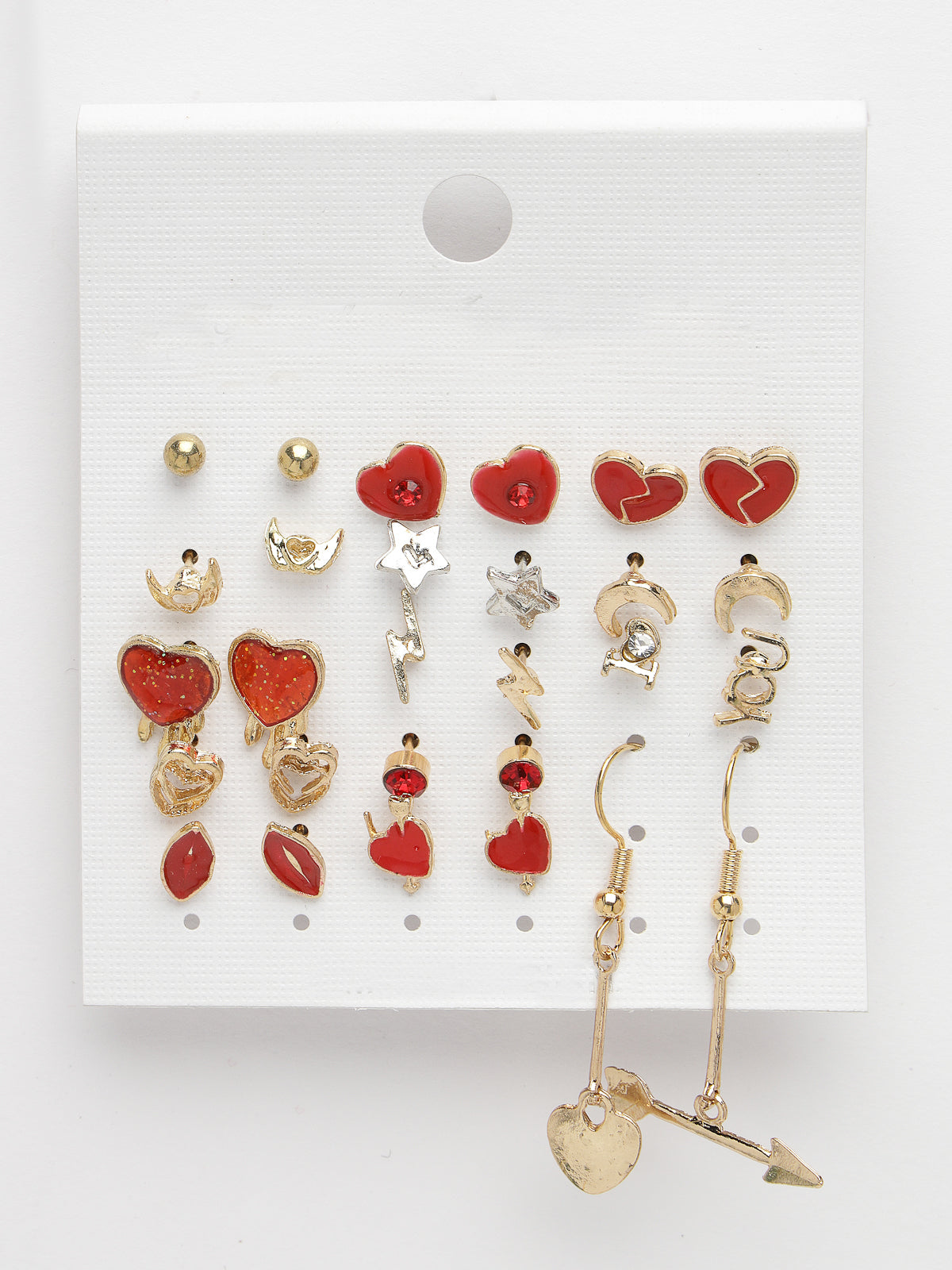 Scintillare by Sukkhi Decent Stylish Gold Plated Crystals Stones Geometric Studs Combo Earring for Women & Girls Stylish Fashion|9 Pair of Combo Set|CBE106628