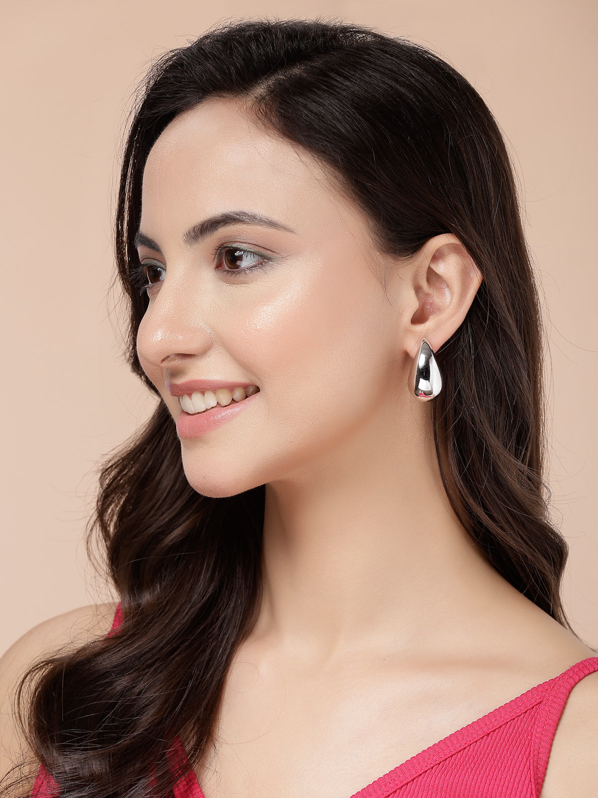 Scintillare By Sukkhi Celebrity Inspired Styish Gold Silver Plated Teardrop Dupes Combo Earring for Women Girls|Teenagers Trending Oversized Lightweight Statement Waterdrop Earrings|Pair of 2|CBE107205