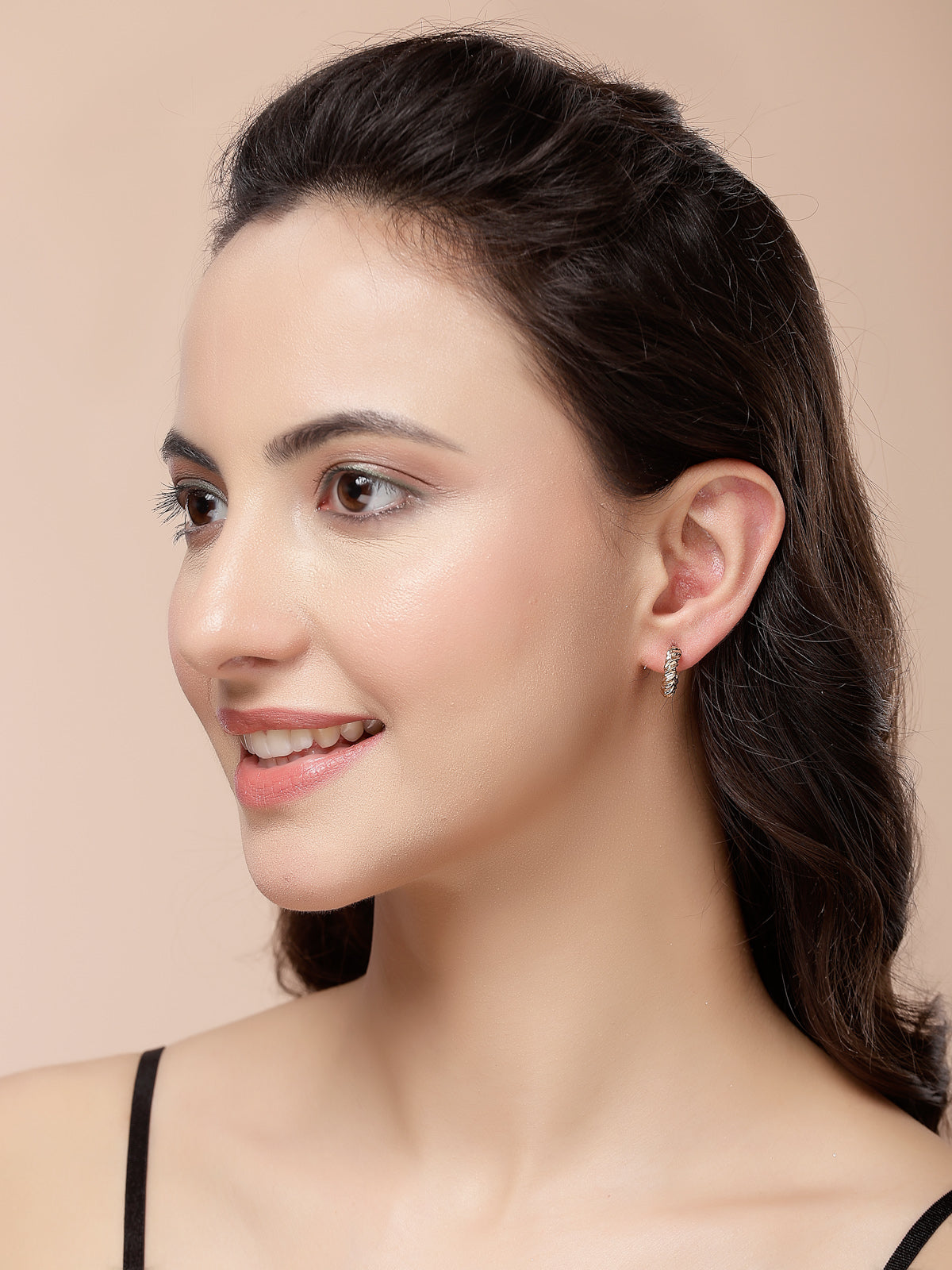 Scintillare By Sukkhi Versatile Gold Plated Crystal Stones Earrings for Women & Girls|Latest Stylish Studs & Half Hoop Combo Earrings Pair of 25|CBE107496