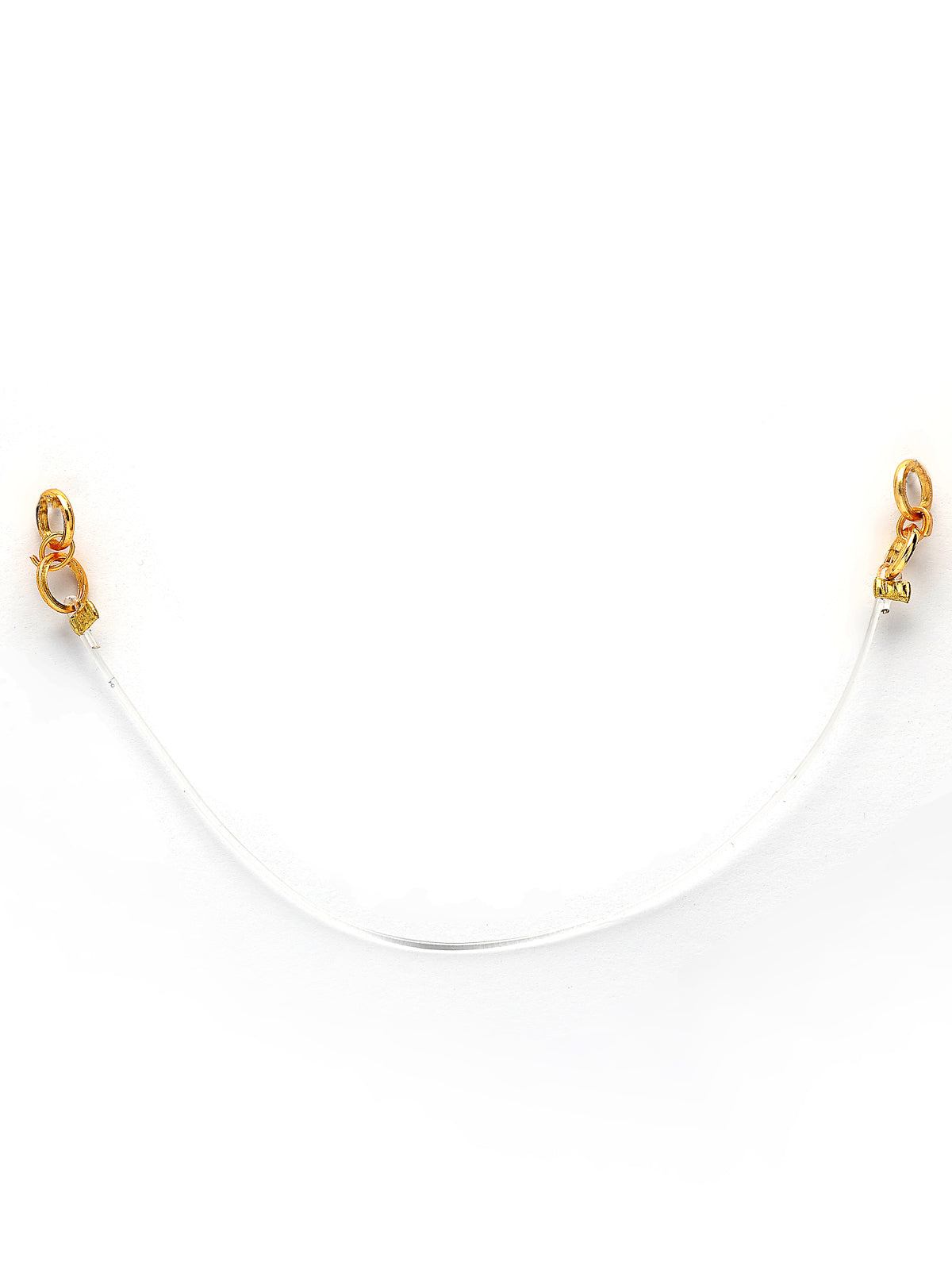 Scintillare By Sukkhi Gold Plated Invisible Transparent Flexible Stretchable Elastic Ear Kaan Chain|Champaswaralu Adjustable Support Ear Chains for Heavy Earring for Women & Girls|Pair of 3|CBECN107208