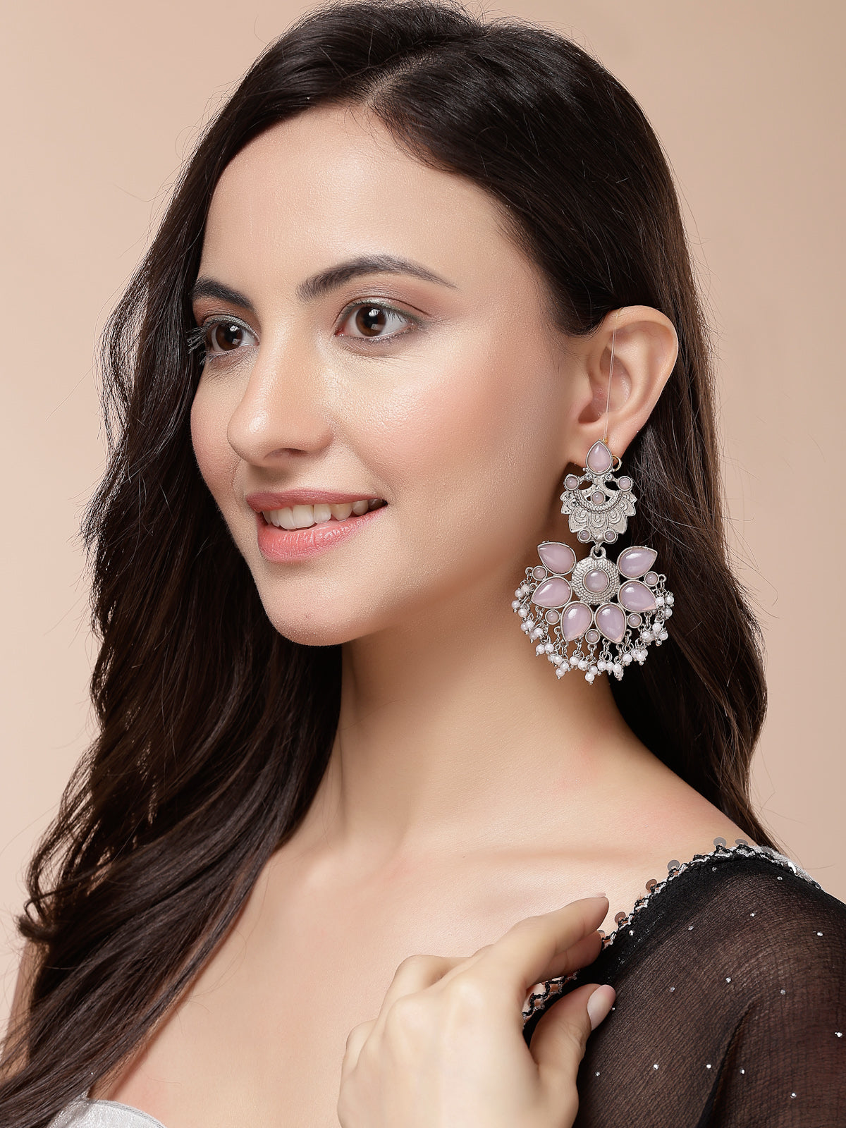 Scintillare By Sukkhi Gold Plated Invisible Transparent Flexible Stretchable Elastic Ear Kaan Chain|Champaswaralu Adjustable Support Ear Chains for Heavy Earring for Women & Girls|Pair of 3|CBECN107208