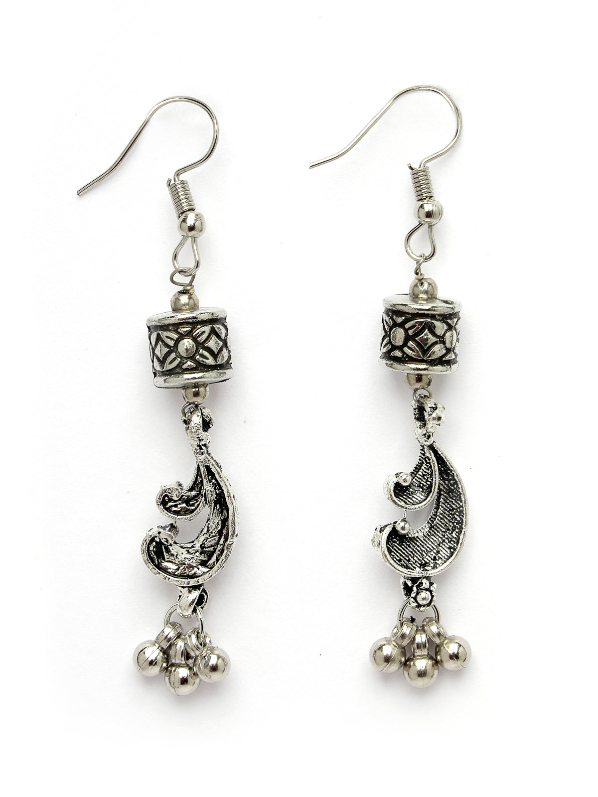 Sukkhi Pretty Oxidised Rhodium Plated With AD Stones Silver Chokder Necklace Set with Dangler Earring & Adjustable Bracelet Combo Jewellery Set For Women & Girls |Set of 1|CBMIX106031