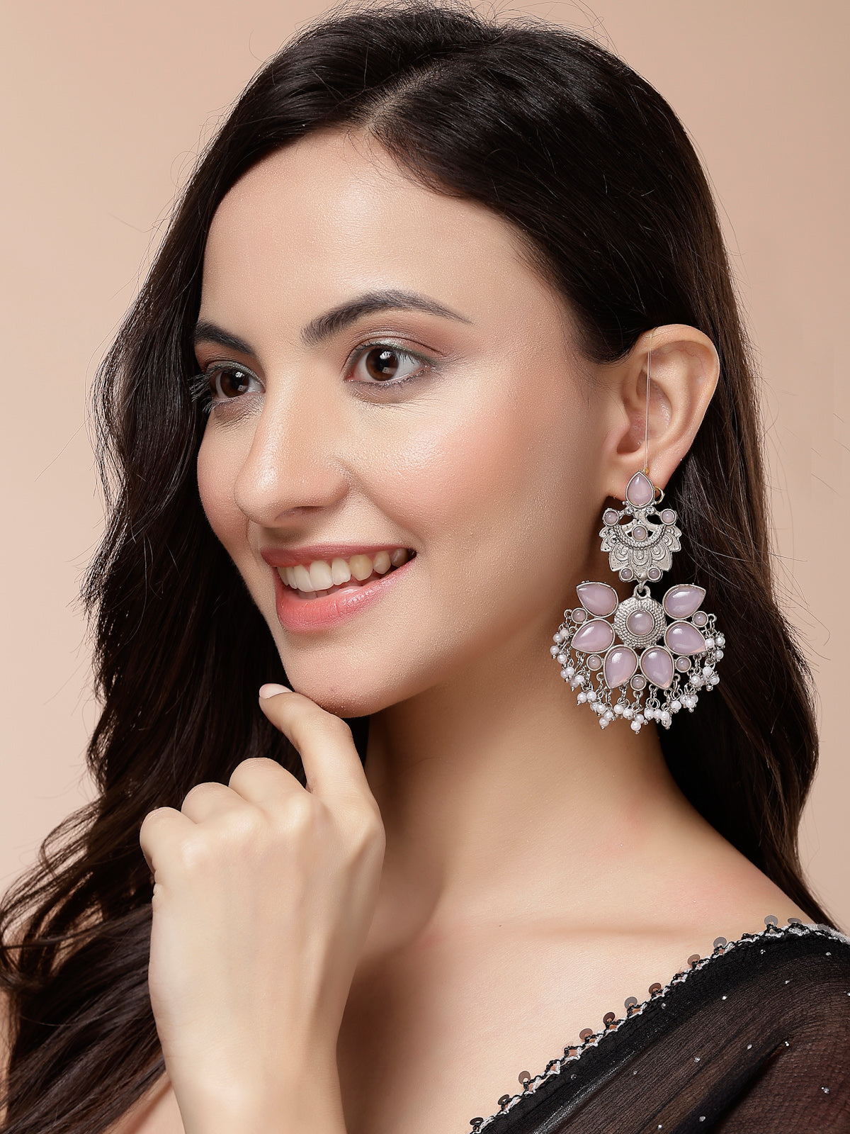 Scintillare By Sukkhi Gold Plated Invisible Transparent Stretchable Adjustable Lightweight Ear Chain for Heavy Earrings Comfortable Ear Support for Women & Girls|2 Pair with Invisible Ear Lobe & 20 Support Patches|CBMIX107211