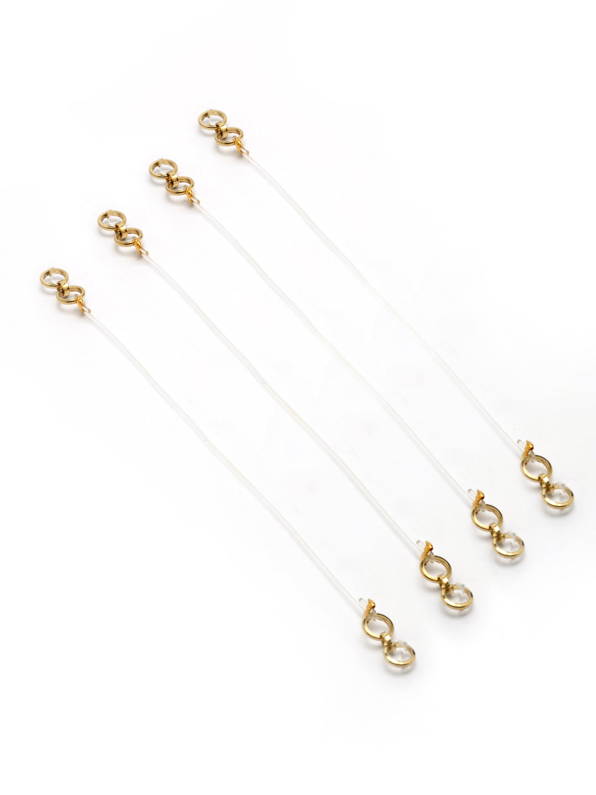 Scintillare By Sukkhi Gold Plated Invisible Transparent Stretchable Adjustable Lightweight Ear Chain for Heavy Earrings Comfortable Ear Support for Women & Girls|2 Pair with Invisible Ear Lobe & 20 Support Patches|CBMIX107211