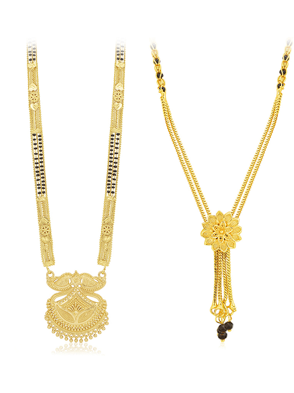 Sukkhi Incrediable Gold Plated Combo Mangalsutra Set for Women CBMS100896