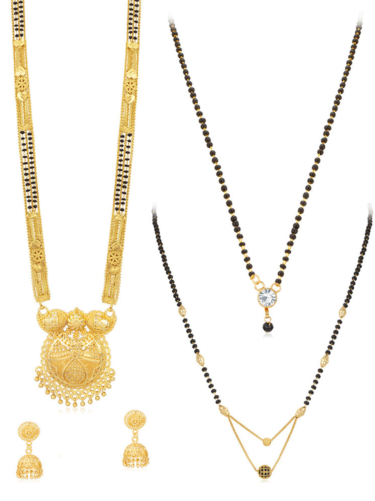 Sukkhi Exclusive Gold Plated Combo Mangalsutra Set for Women CBMS101059
