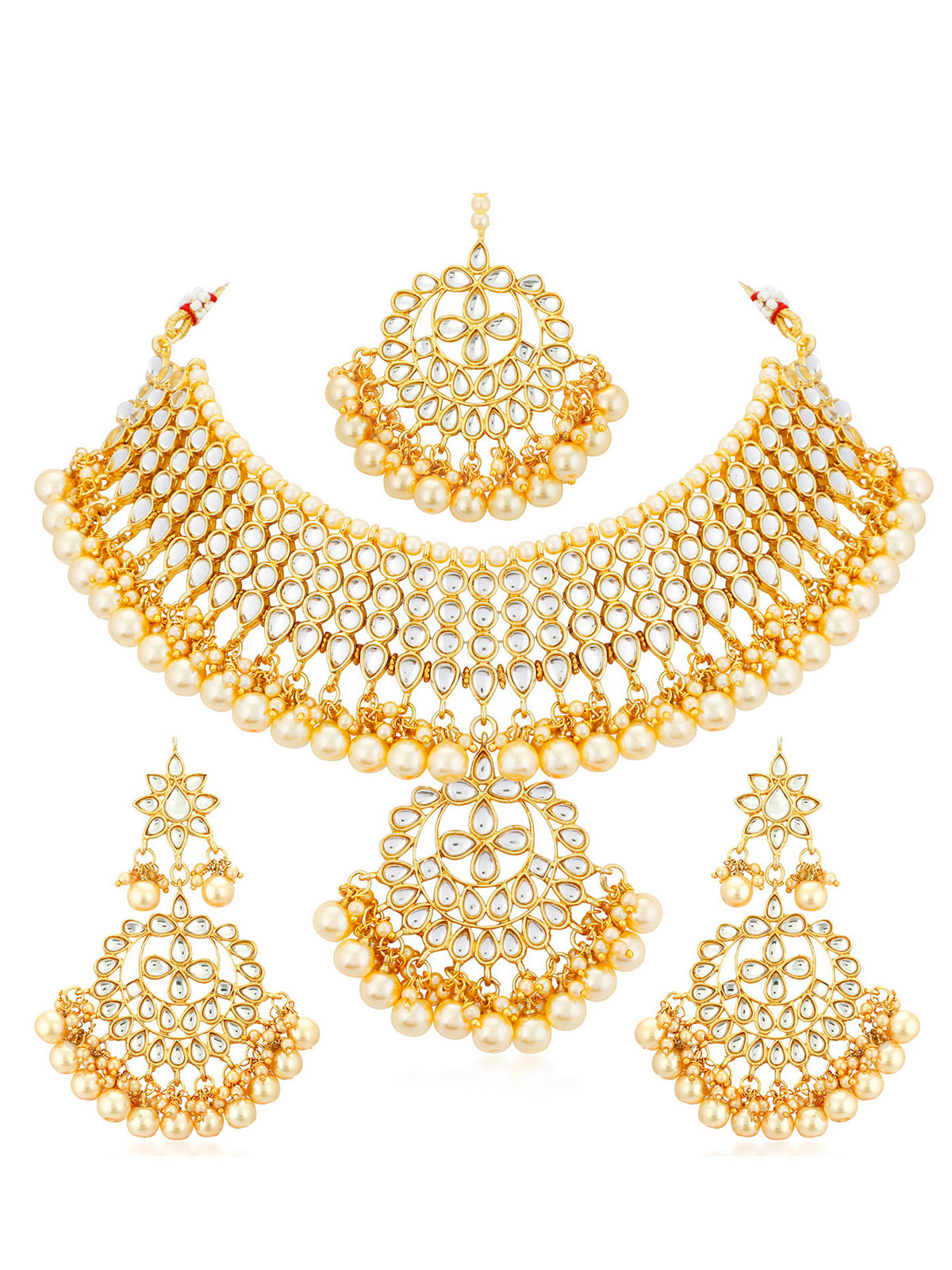 Sukkhi Elegant Gold Plated Combo Choker Necklace Set for Women CBNS104236