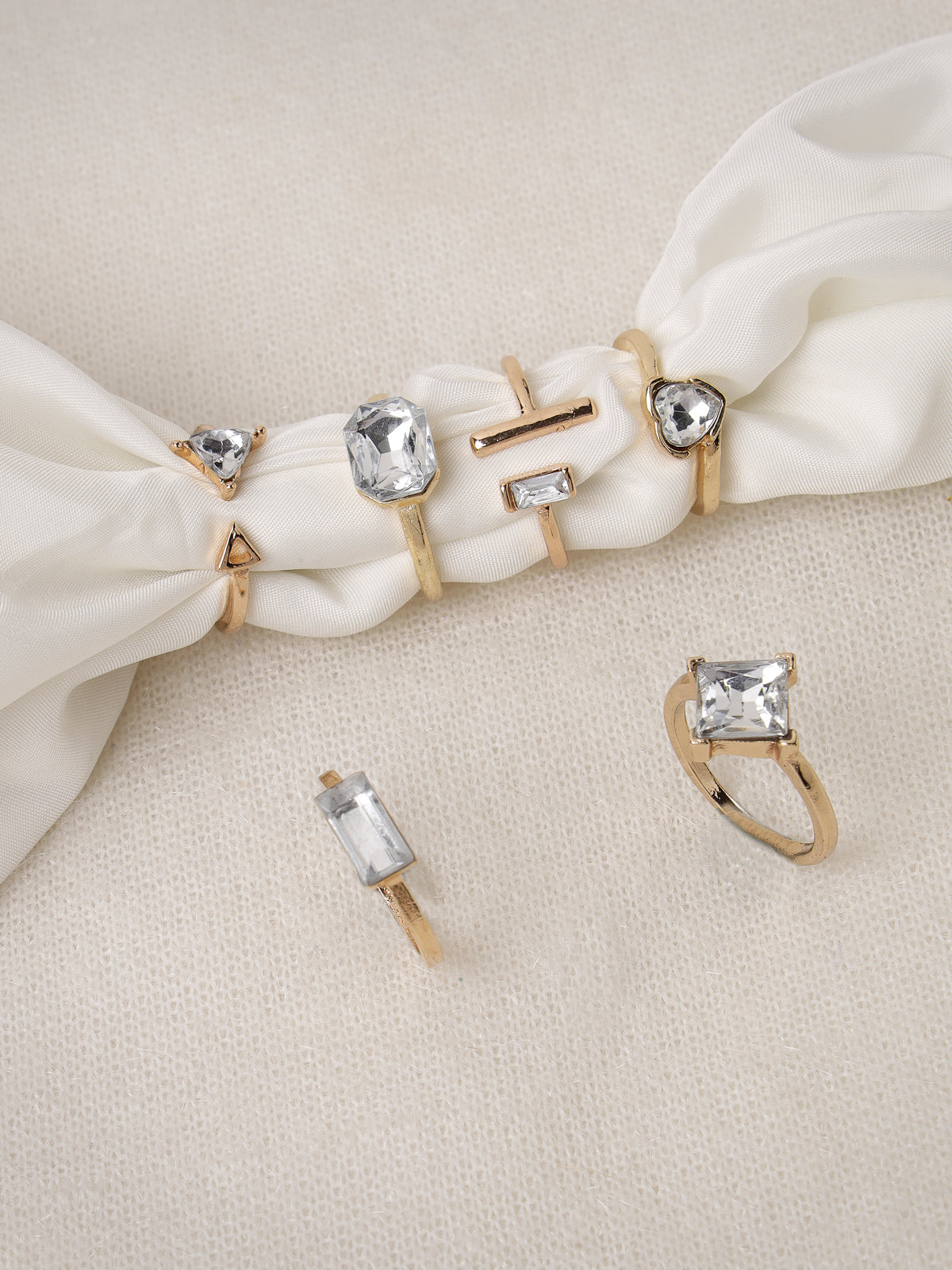 Scintillare by Sukkhi Fascinating Colourful Boho Midi Finger Rose Gold Plated Multi Style Finger Ring for Women & Girls | Combo Set of 8|CBR106540